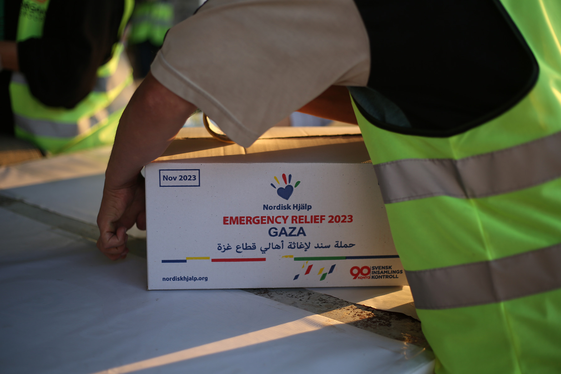 7,7 miljoner kronor i form av humanitärt stöd har levererats till Gaza (2023-11/2024-8)